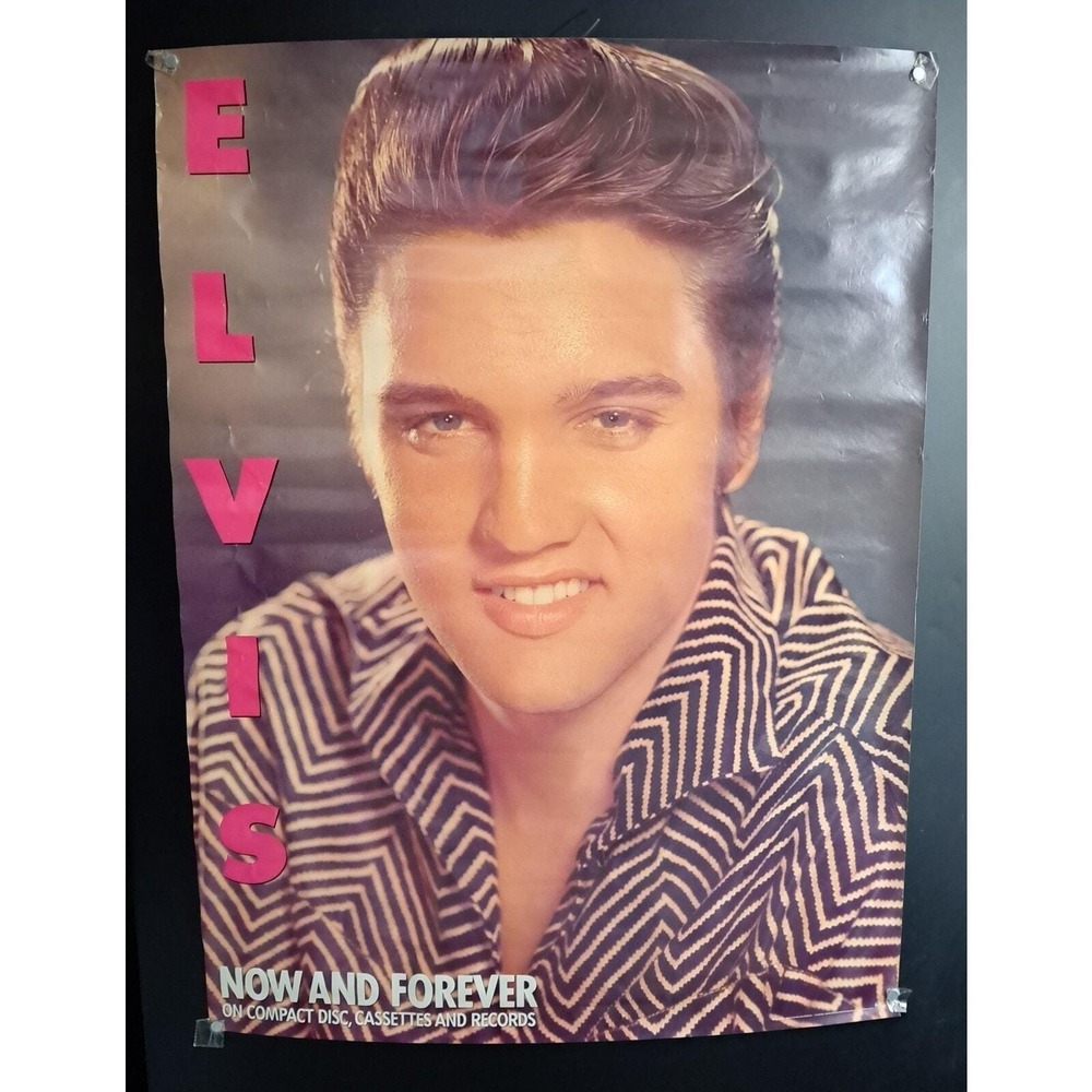 Elvis Presley Now and Foreverโ Promo Poster 1987 24x32"